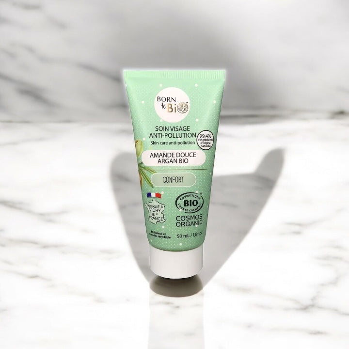 Soin visage anti-pollution Amande douce Argan Bio 50ml