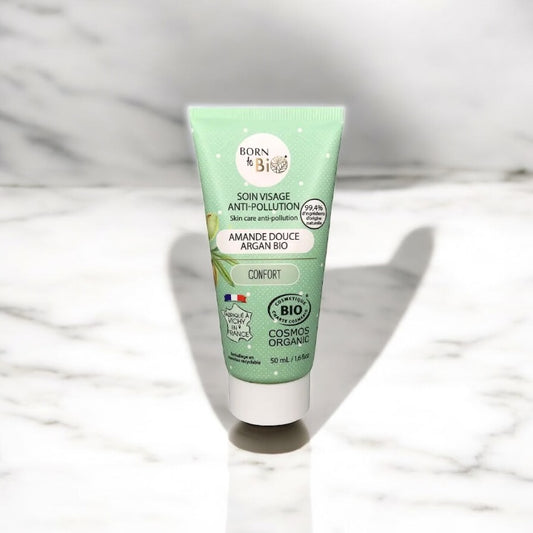 Soin visage anti-pollution Amande douce Argan Bio 50ml