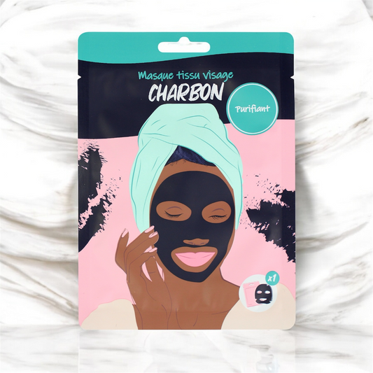 Masque Visage en tissus - Charbon